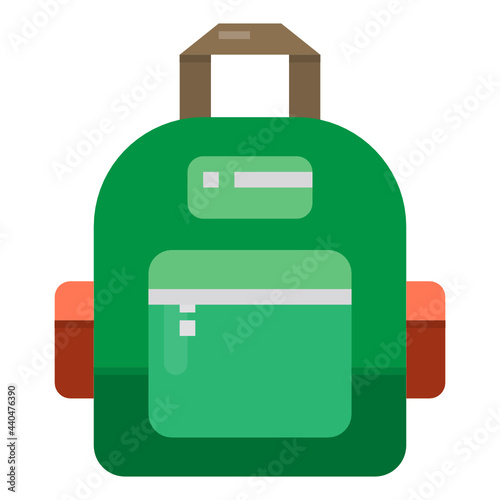 Backpack flat icon