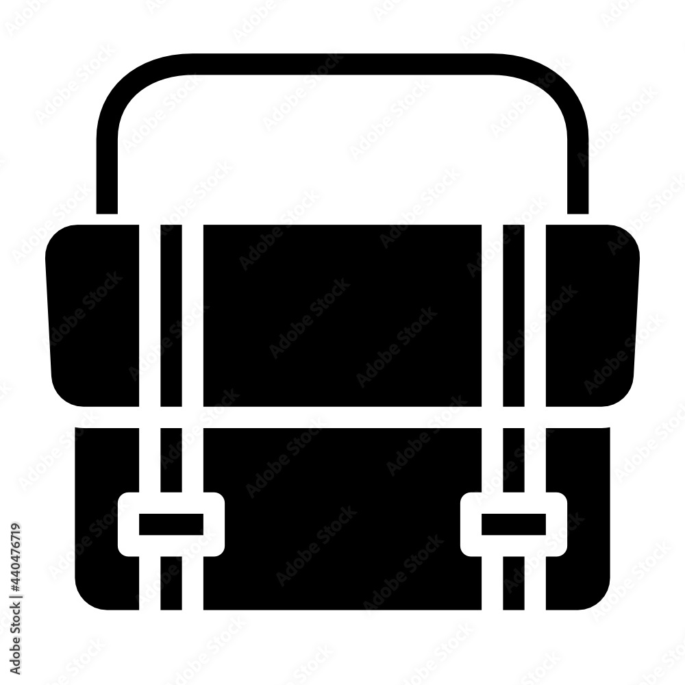 Obraz premium lady bag glyph icon