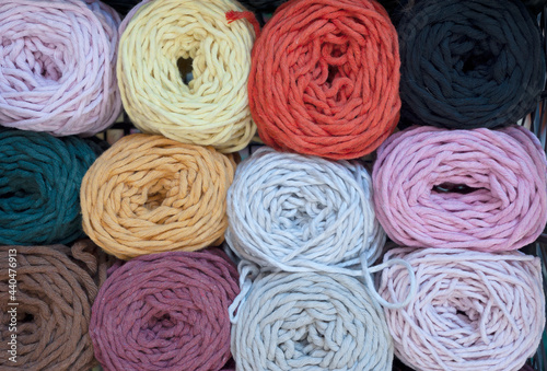 Colored yarns.