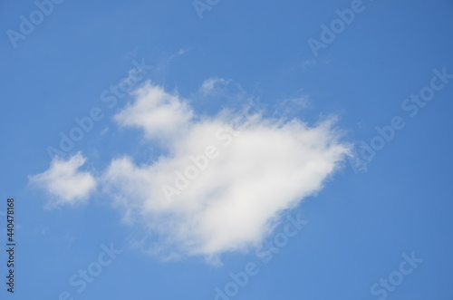 plane like white clouds in the blue sky © DL