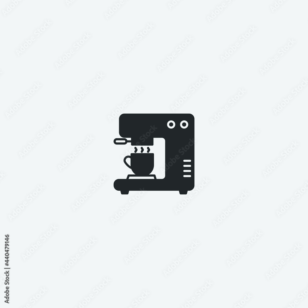 Fototapeta premium Coffee machine vector icon illustration sign