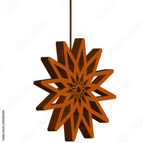 3d decoration wood element