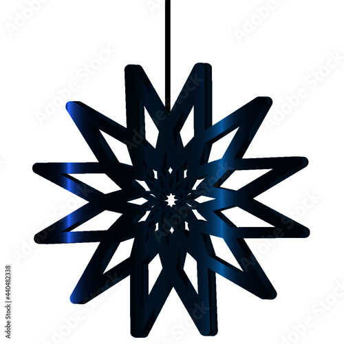 3d decoration blue shiny element