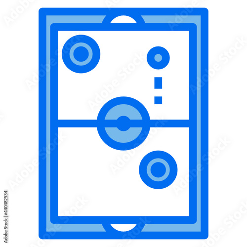 Air hockey blue line icon