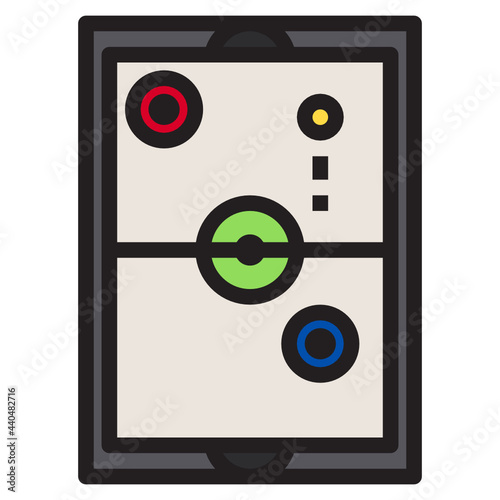 Air hockey line icon