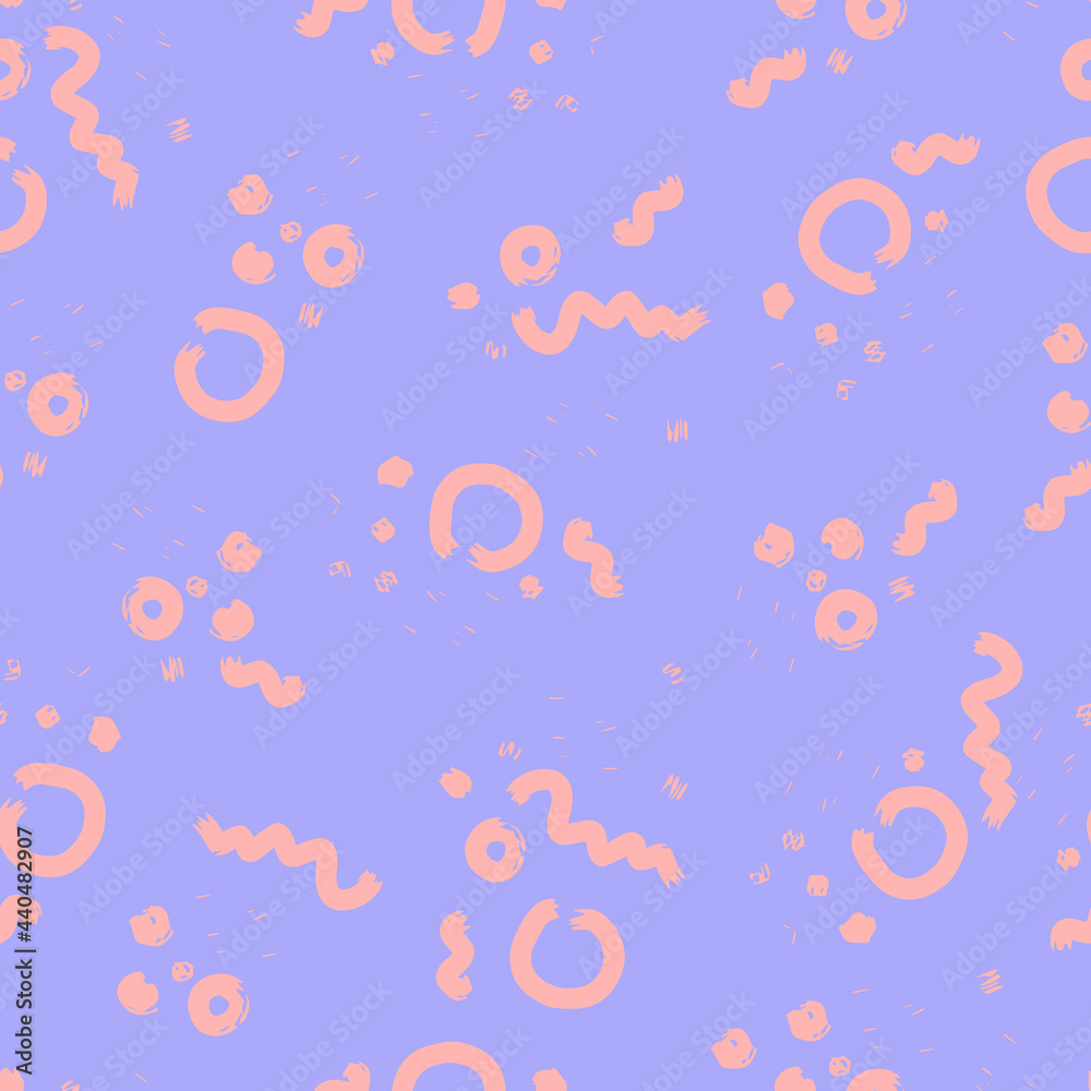abstract vector seamless pattern irregular stripes with torn edge, isolated brush strokes, circles, stripes, dots, lines, waves and zigzags abstract vector seamless pattern irregular stripes with torn edge, isolated brush strokes, circles, stripes, dots, lines, waves and zigzags