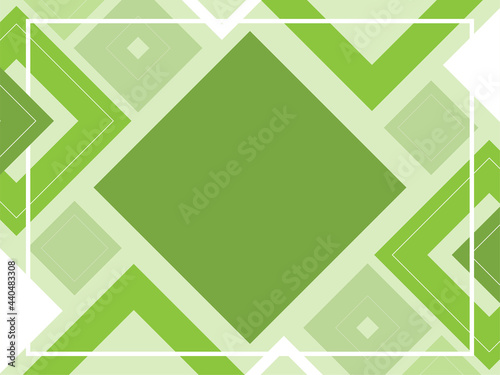 Abstract geometric background made from triangles and squares. Green pattern made from shapes, template with copy space, green and white colors, modern layout, place for text