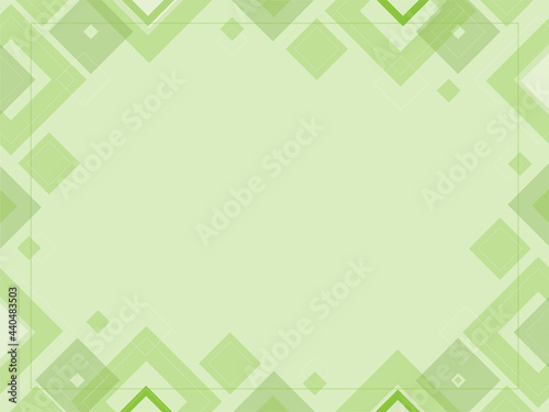 Abstract geometric background made from triangles and squares. Green pattern made from shapes, template with copy space, green and white colors, modern layout, place for text