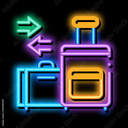 migration emigration baggage icon vector outline illustratio