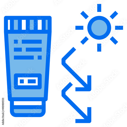 sunblock blue line icon