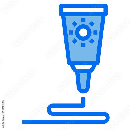 sunblock blue line icon