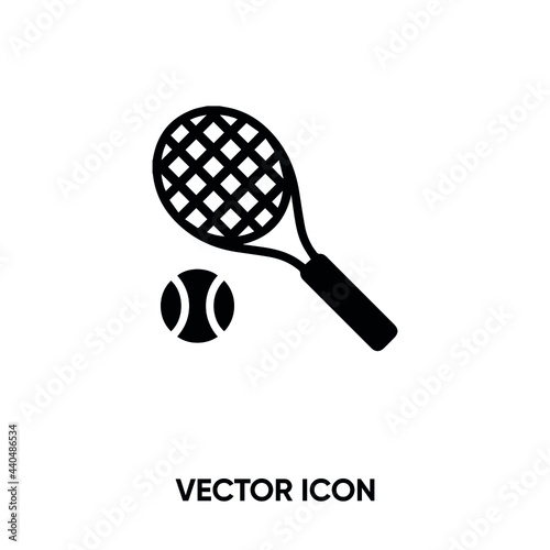 Tennis vector icon . Modern, simple flat vector illustration for website or mobile app. Tennis racket symbol, logo illustration. Pixel perfect vector graphics	