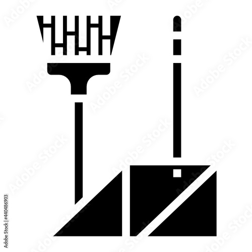Broom glyph icon