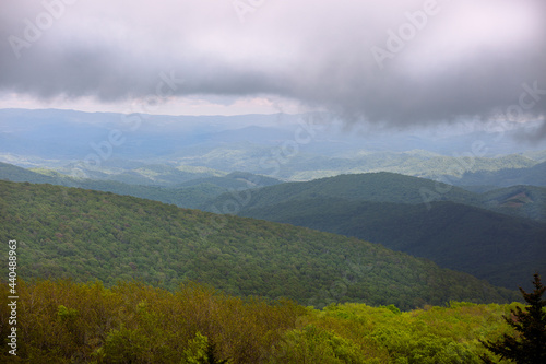 Appalachian Mountains in Virginia, view from Whitetop Mountain.