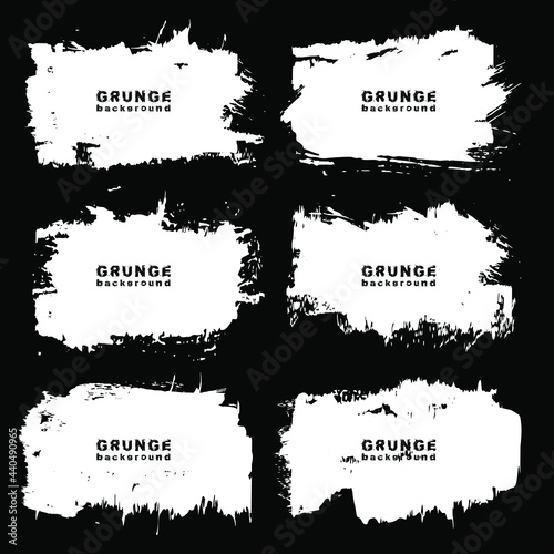 Set of grunge scratch urban background. Vector illustration. Isolated. Distress texture. Ink brush strokes. Dirty artistic design element for text frames, banners, posters and abstract background
