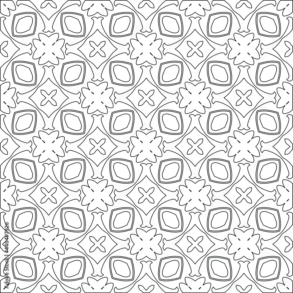 floral pattern background.Geometric ornament for wallpapers and backgrounds. Black and white pattern. floral pattern background.Geometric ornament for wallpapers and backgrounds. Black and white pattern.
