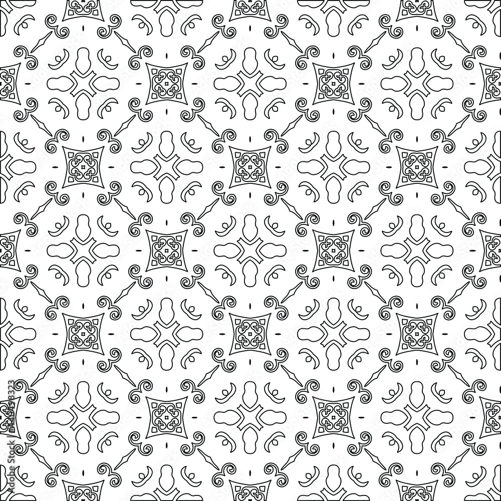 floral pattern background.Geometric ornament for wallpapers and backgrounds. Black and white pattern. floral pattern background.Geometric ornament for wallpapers and backgrounds. Black and white pattern.