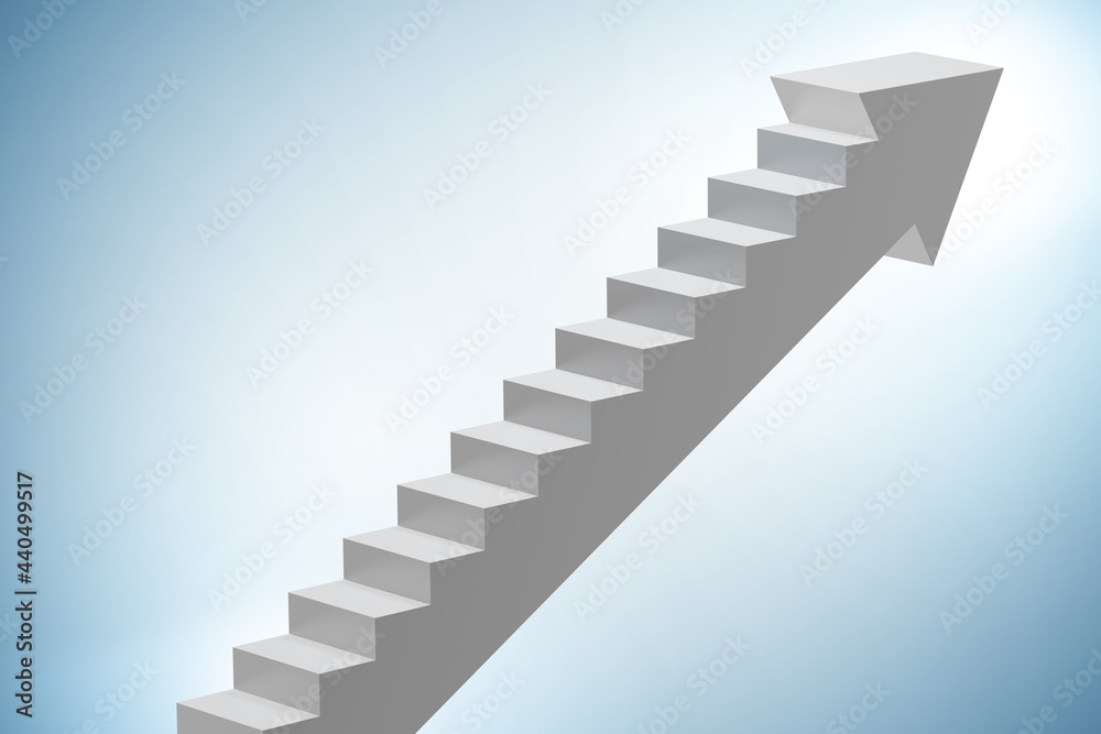 Career ladder business concept with steps Career ladder business concept with steps