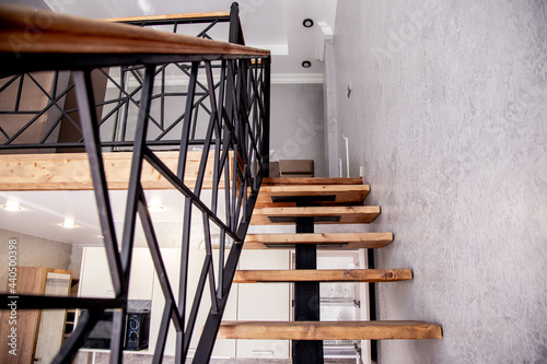 Canvastavla wooden staircase in a house