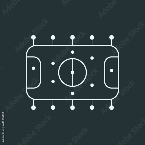 icon for playing table football.Vector illustration for website