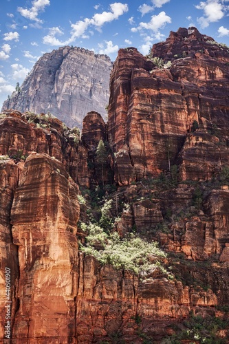 Temple of Sinawava in Zion National Park, Utah, USA photo