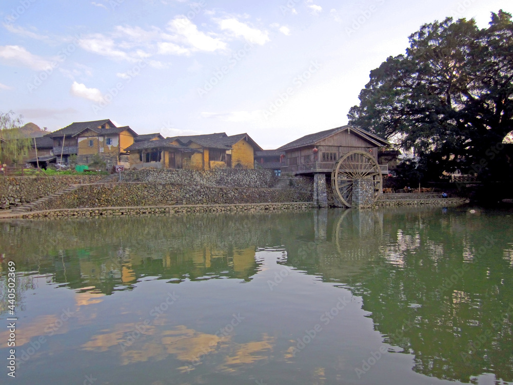 Beautiful scenery of Yunshuiyao the famous ancient village of Fujian China. Soft focus for romantic, mystery appearance Beautiful scenery of Yunshuiyao the famous ancient village of Fujian China. Soft focus for romantic, mystery appearance