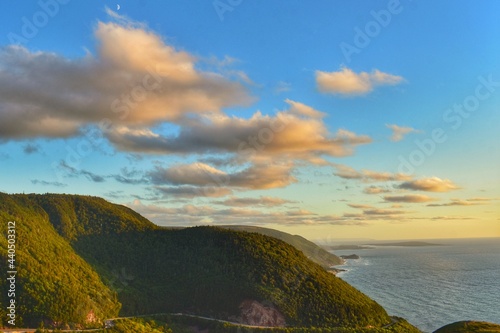 Valokuva Green Hills Lit by Sunset on Cape Breton Island