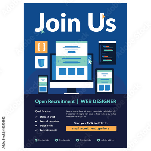 Recruitment Web Designer Flyer