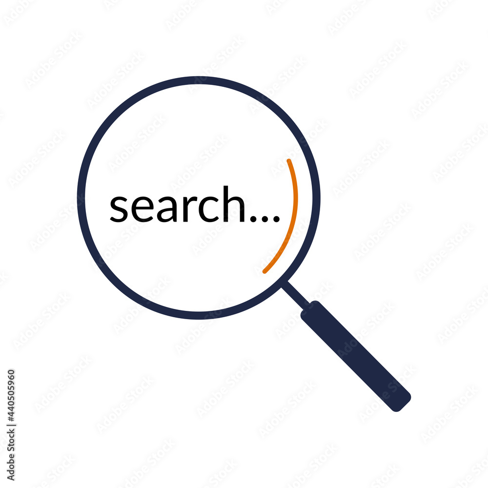 Vector illustration of magnifying glass to search something. Vector illustration of magnifying glass to search something.