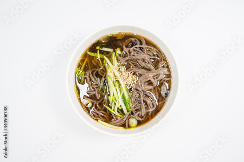 Korean Cold Buckwheat Noodles   Naengmemilguksu 