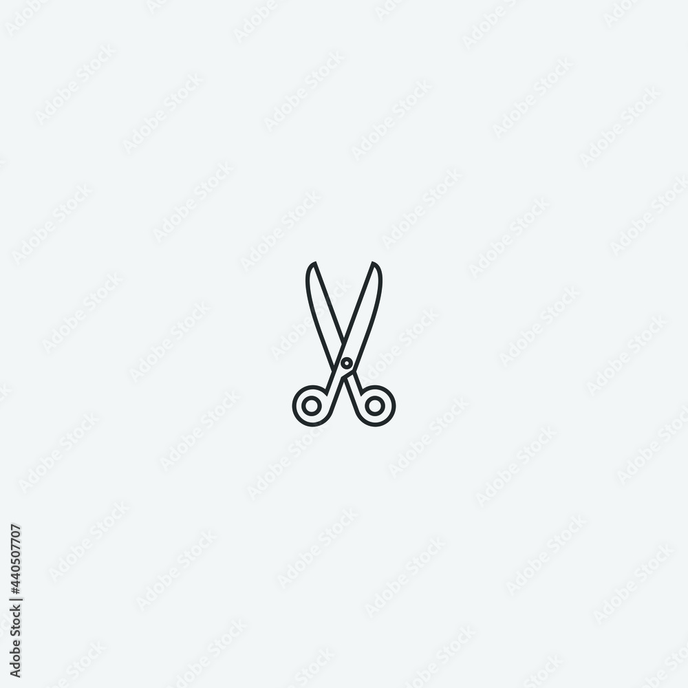 Fototapeta premium Scissors vector icon illustration sign