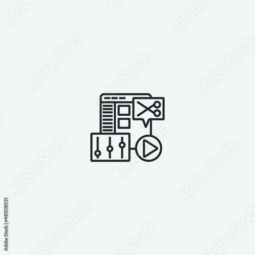 Movie production vector icon illustration sign