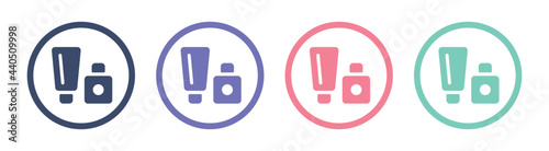 Cosmetics icon sign on circle. Lotion or skincare symbol vector illustration