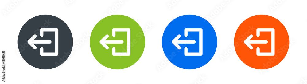 Account logout or sign out icon symbol. Vector illustration Account logout or sign out icon symbol. Vector illustration