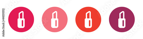 Lipstick icon in color design. Vector illustration