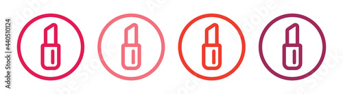 Lipstick icon vector, simple style.