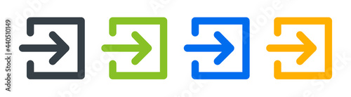 Login, enter, entrance icon vector sign.