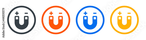 Magnet icon. Magnet sign vector illustration