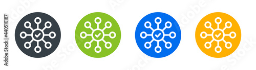 Network connections vector icon isolated on white.