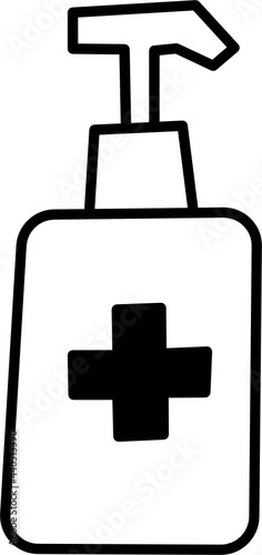 hand sanitizer doodle icon