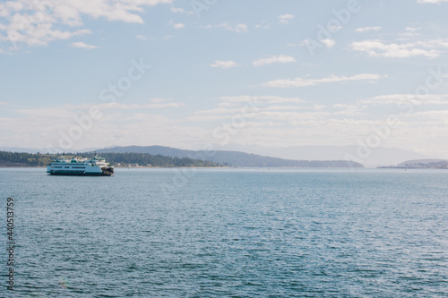 Fototapet ferry boat on the sea