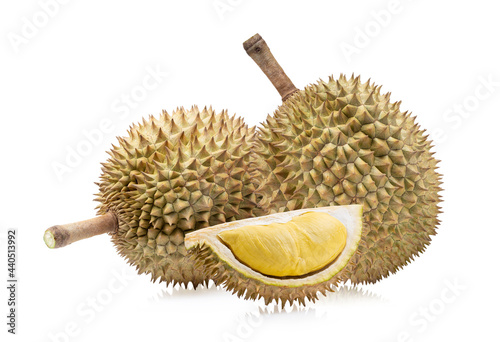 Durian isolated on over white
