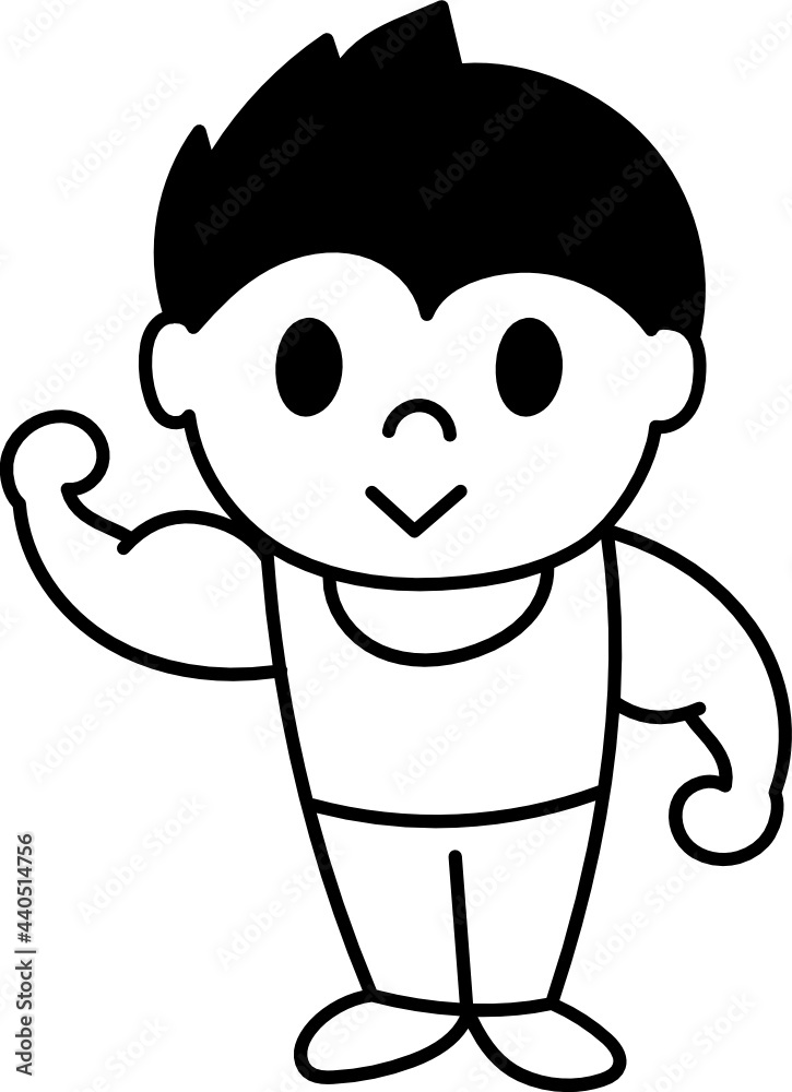 Fototapeta premium fitness trainer doodle icon
