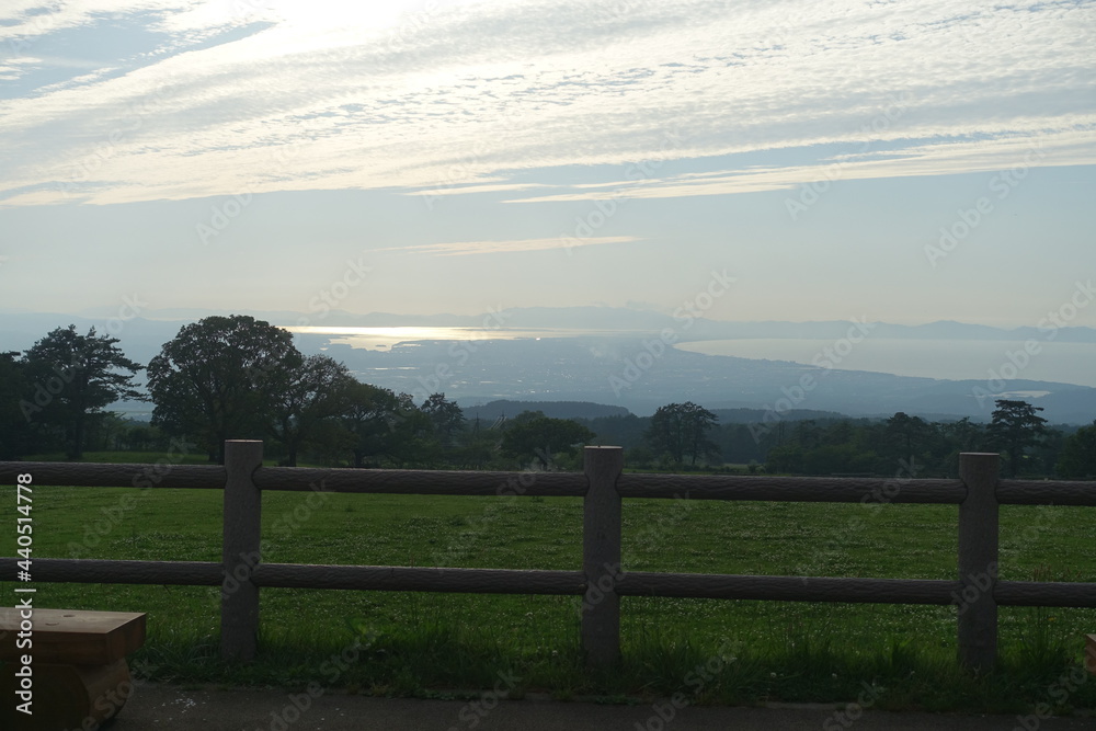 日本の鳥取県の大山の美しい景色