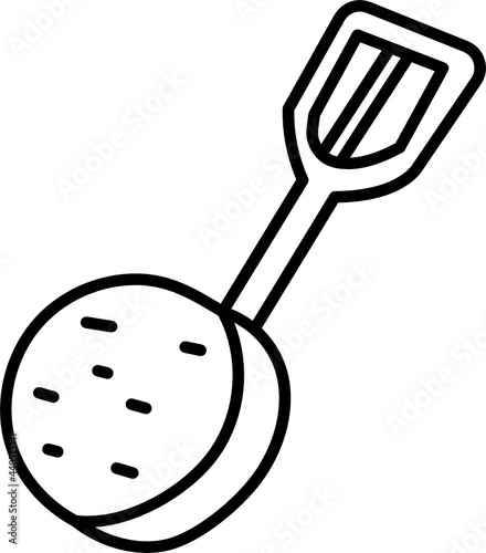 ice cream scoop doodle icon