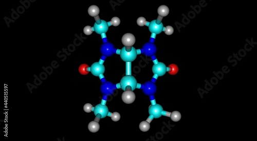 Mebicar molecular structure isolated on black