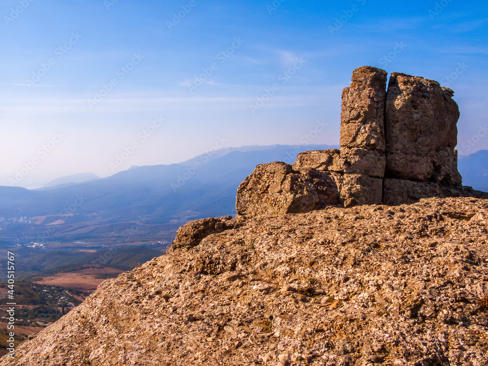 Mysterious, bizarre rocks on the mountains