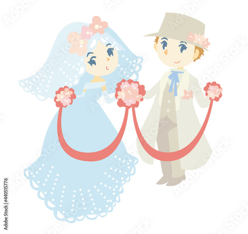 新郎と新婦　結婚式　ウェディング