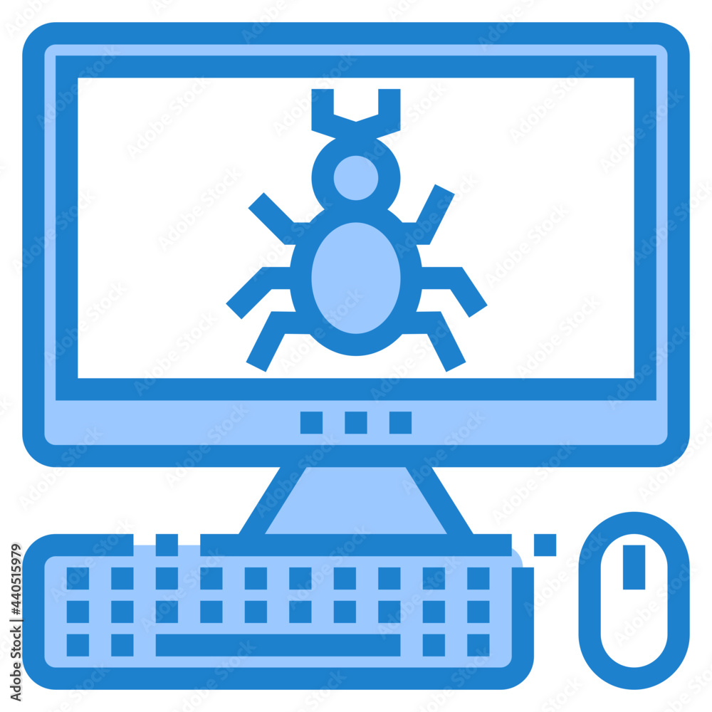 Virus blue style icon Virus blue style icon