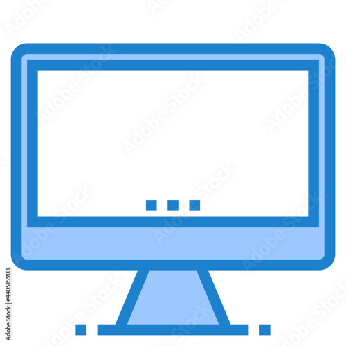 Computer blue style icon